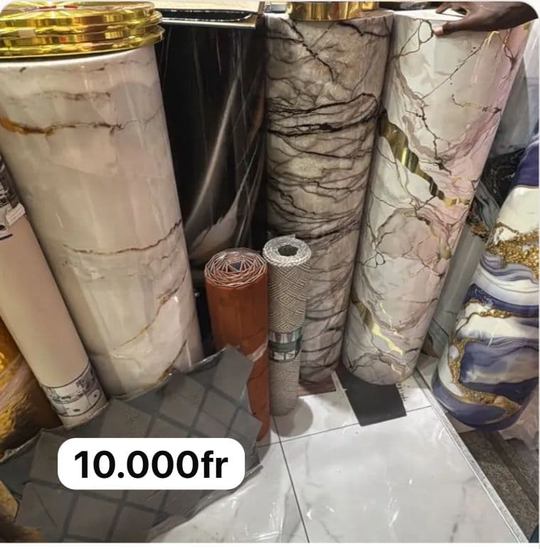 Rouleaux de papier PVC adhésif effet marbre