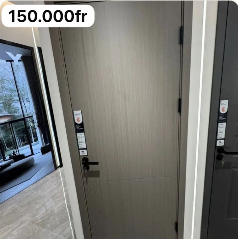 Porte intérieure grise moderne